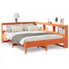vidaXL Letto Libreria senza Materasso Marrone Cera 160x200 cm in Pino