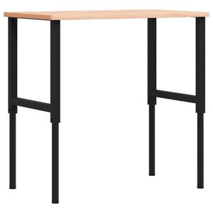 vidaXL Banco da Lavoro 100x60x(71,5-98) cm Legno Faggio Rettangolare
