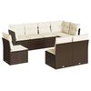 vidaXL Set Divani da Giardino 8 pz con Cuscini Marrone in Polyrattan