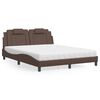 vidaXL Letto Viana con Materasso Marrone 160x200cm in Similpelle