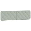 vidaXL Cuscino Testiera Grigio Chiaro 180 cm in Velluto