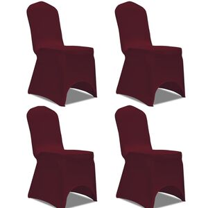 vidaXL Set Coprisedie Elastiche 4 pz Rosso Bord&ograve;