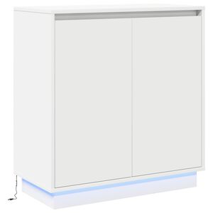 vidaXL Madia LED con porta Bianco 71 x 34,5 x 75 cm Legno multistrato