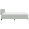 vidaXL Letto a molle con materasso Grigio chiaro 200 x 200 cm Velluto