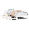 vidaXL Giroletto con Cassetti Bianco 100x200 cm Legno Massello di Pino