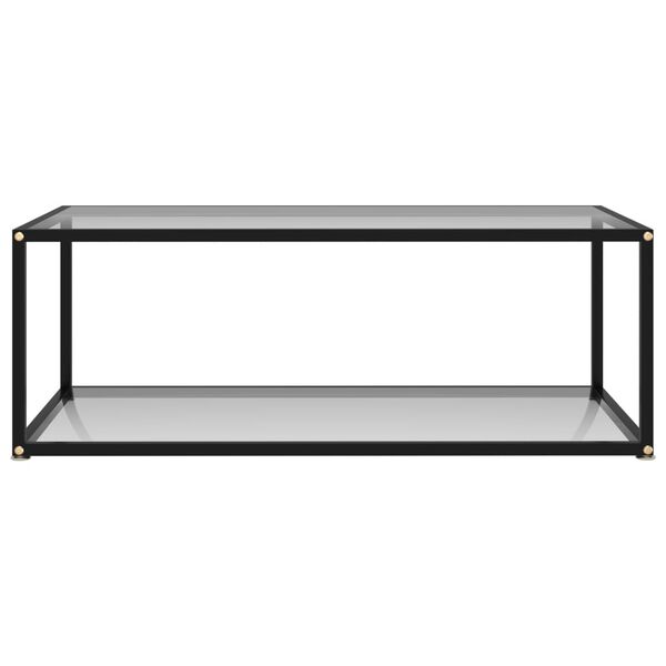 322897 vidaXL Coffee Table Transparent 100x50x35 cm Tempered Glass