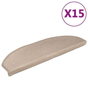 vidaXL Tappetini per scale 15 pz 56x17x3 cm Talpa Semicircolari