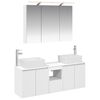 vidaXL Set di Armadi da Bagno 4 pcs Bianco Legno ingegnerizzato