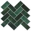 vidaXL Piastrella a Spina di Pesce 50 pz Verde Scuro 30 x 30 cm