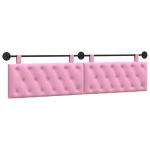 vidaXL Testiera sospesa Rosa Tessuto