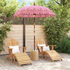 vidaXL Parasol Balinese Rosa 185 x 185 x 260 cm