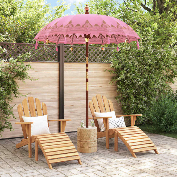 vidaXL Parasol Balinese Rosa 185 x 185 x 260 cm