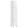 vidaXL Set di armadi 2 pz Bianco Lucido Legno ingegnerizzato
