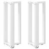 vidaXL Gambe per Tavolo Consolle a Forma di T 2 pz Bianche 25x28x(72-73) cm Acciaio