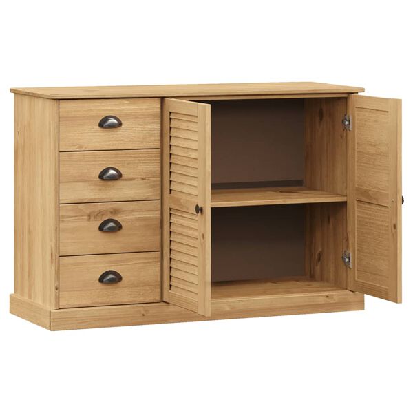 vidaXL Credenza con Cassetti VIGO 113x40x75 cm Legno Massello di Pino