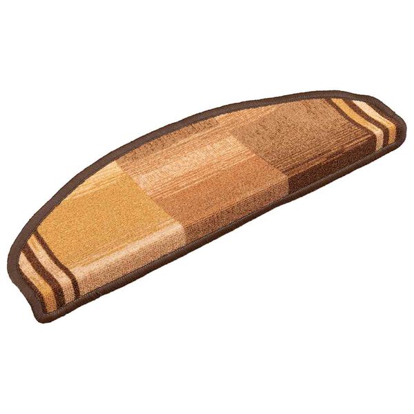 vidaXL Tappetini Autoadesivi per Scale 15 pz Marronie 65x21x4 cm