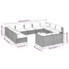 vidaXL Set Divani da Giardino 11 pz con Cuscini in Polyrattan Marrone
