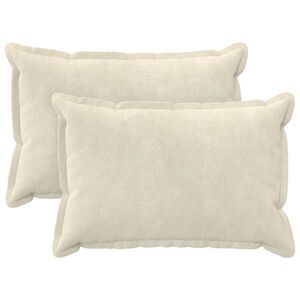vidaXL Federa 2 pcs HOUTEN Crema 30 x 50 cm Fleece in microfibra