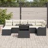 vidaXL Set Divano da Giardino con cuscino 8 pcs Nero Poly Rattan