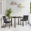 vidaXL Set da Pranzo per Giardino 3 pcs Nero e Grigio Rattan in PE