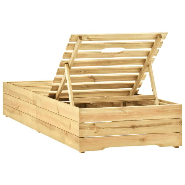 vidaXL Lettino Prendisole in Legno di Pino Impregnato