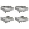 vidaXL Bordura per Prato 4 pcs 60 x 60 x 20 cm Acciaio Argento