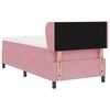 vidaXL Letto a molle con materasso Rosa 90 x 200 cm Velluto