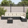 vidaXL Set Divano da Giardino 7 pcs Marrone e Crema polyrattan