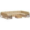 vidaXL Set di divani da esterno 10 pz Bianco e Beige