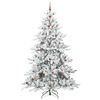 vidaXL Albero di Natale Artificiale con Rami Pieghevoli Bianco 240 cm