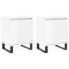 vidaXL Comodini 2 pz Bianco Lucido 40x30x50 cm in Legno Multistrato