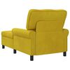 vidaXL Chaise Lounge con cuscino Giallo 91 x 157 x 91 cm Velluto