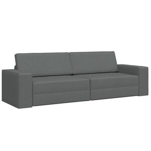 vidaXL Divano letto 200cm Grigio scuro Tessuto