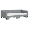 vidaXL Divano Letto Estraibile Materassi Grigio Chiaro 90x200 Tessuto