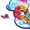 UNIDRAGON Puzzle in Legno 195 pz Inspiring Unicorn Medio 26x32 cm