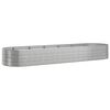 vidaXL Letto Giardino Acciaio Verniciato Polvere 510x140x68 cm Argento