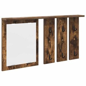 vidaXL Appendiabiti a muro A parete Rovere fumo 85 x 10 x 45 cm