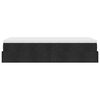 vidaXL Struttura Letto Pouf con Materasso Nero 100x200 cm in Tessuto