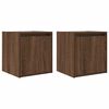 vidaXL Comodini a Muro 2 pz Rovere Marrone 38x34x40 cm