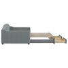 vidaXL Divano Letto Estraibile Cassetti Grigio Chiaro 100x200 Tessuto