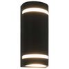 vidaXL Lampade da Parete da Esterno 2 pz 35 W Nere Semicircolari