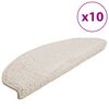 vidaXL Tappetini per scale 10 pz 65x21x4 cm Bianco Semicircolari Grandi