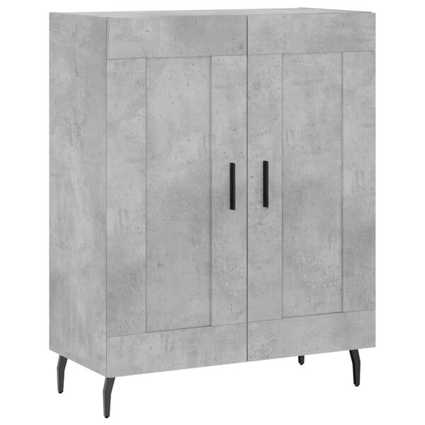 vidaXL Credenza Grigio Cemento 69,5x34x90 cm in Legno Multistrato