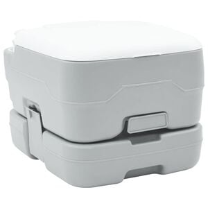 vidaXL Toilette da Campeggio Grigio e Bianco 41,5 x 36,5 x 30 cm