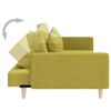 vidaXL Divano Letto a 2 Posti con 2 Cuscini Verde in Tessuto