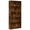 vidaXL Libreria Rovere Fumo 80x24x176 cm in Legno Multistrato