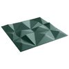 vidaXL Pannelli Murali 12 pz Verdi 50x50 cm XPS 3 m² Diamante