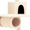 vidaXL Albero per Gatti con Tiragraffi in Sisal Crema 168 cm