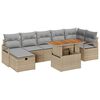vidaXL Set Divano da Giardino con cuscino 8 pcs Beige Poly Rattan