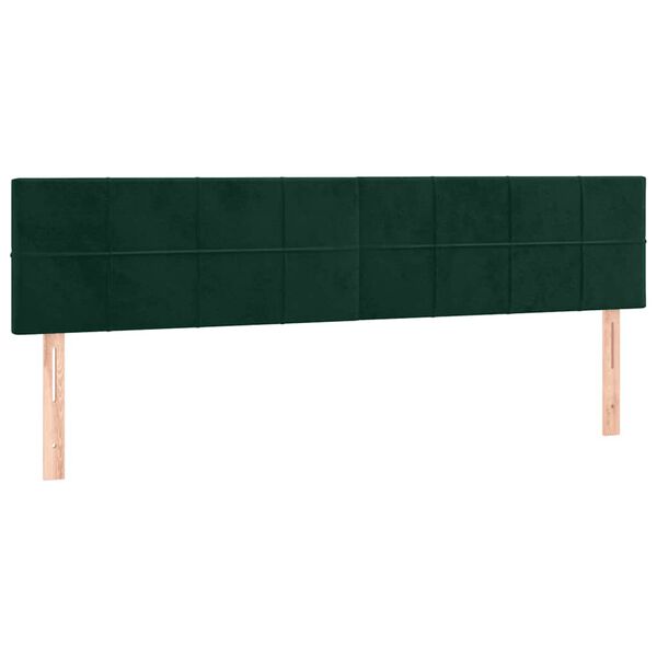 vidaXL Testiera Verde Scuro 180x5x78/88 cm in Velluto
